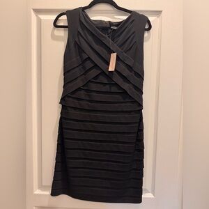 Ann Taylor Elegant petite Black Tiered Mini Dress NWT 6P